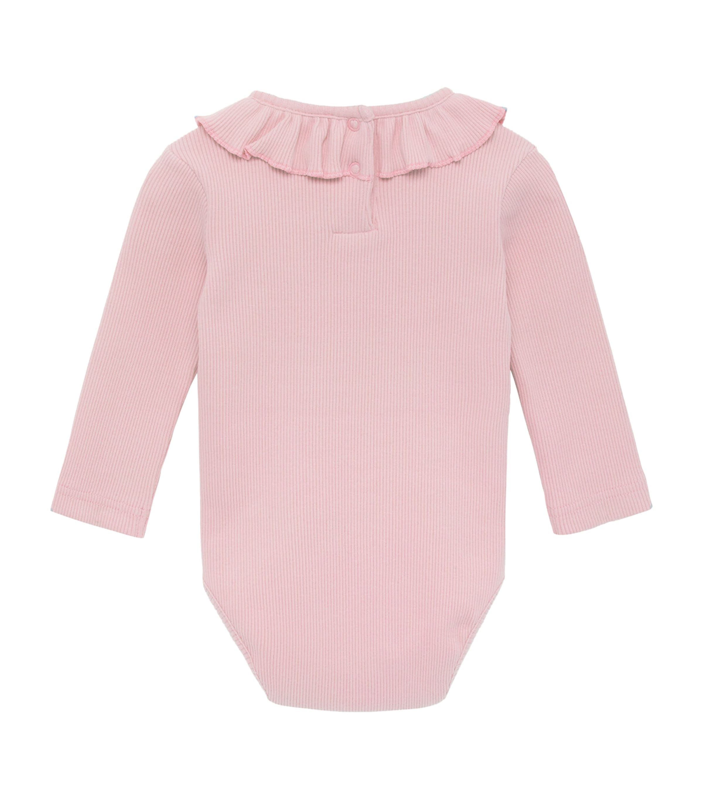 Trotters Stretch-Cotton Grace Willow Bodysuit (3-24 Months) Dusty Pink Image 2