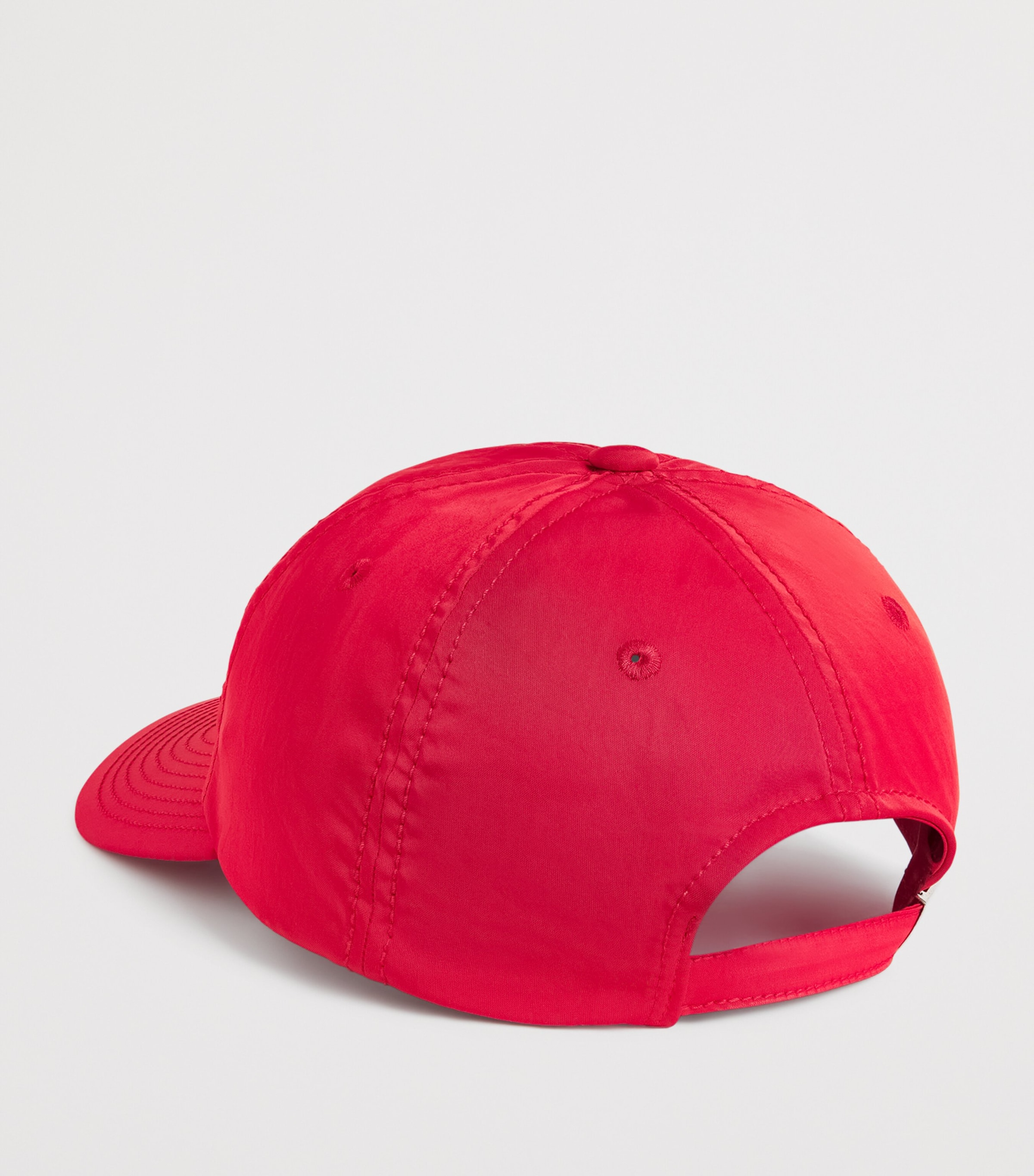 Cotton Logo Baseball Cap RED Image 2