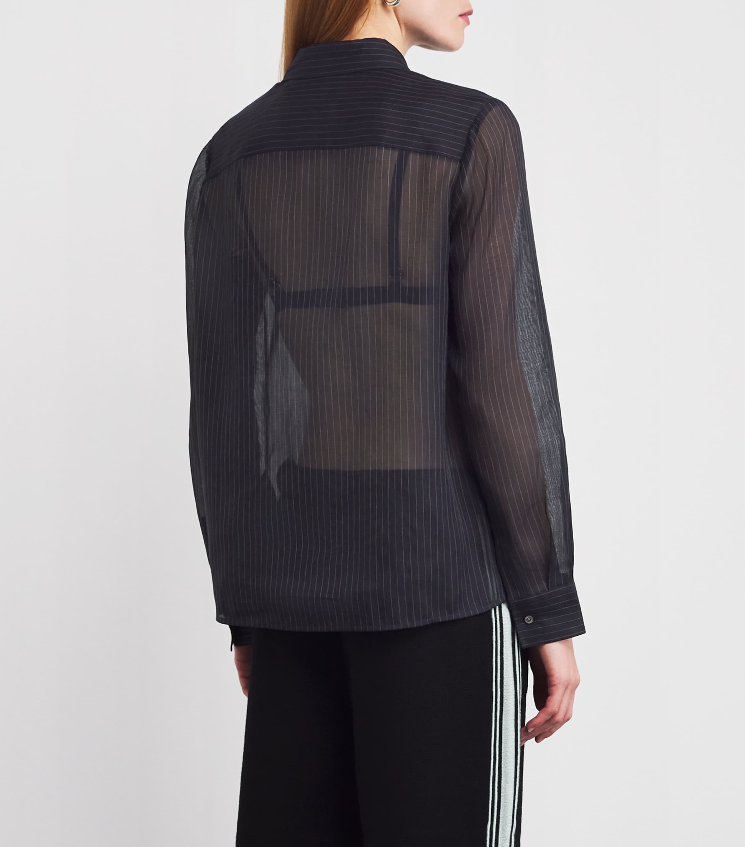 Cotton Striped Shirt 400 NAVY Image 4