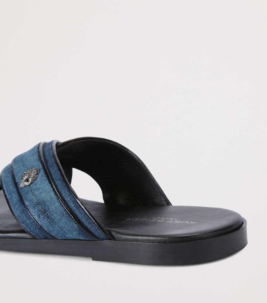 Leather Bond Slides DENIM Image 2
