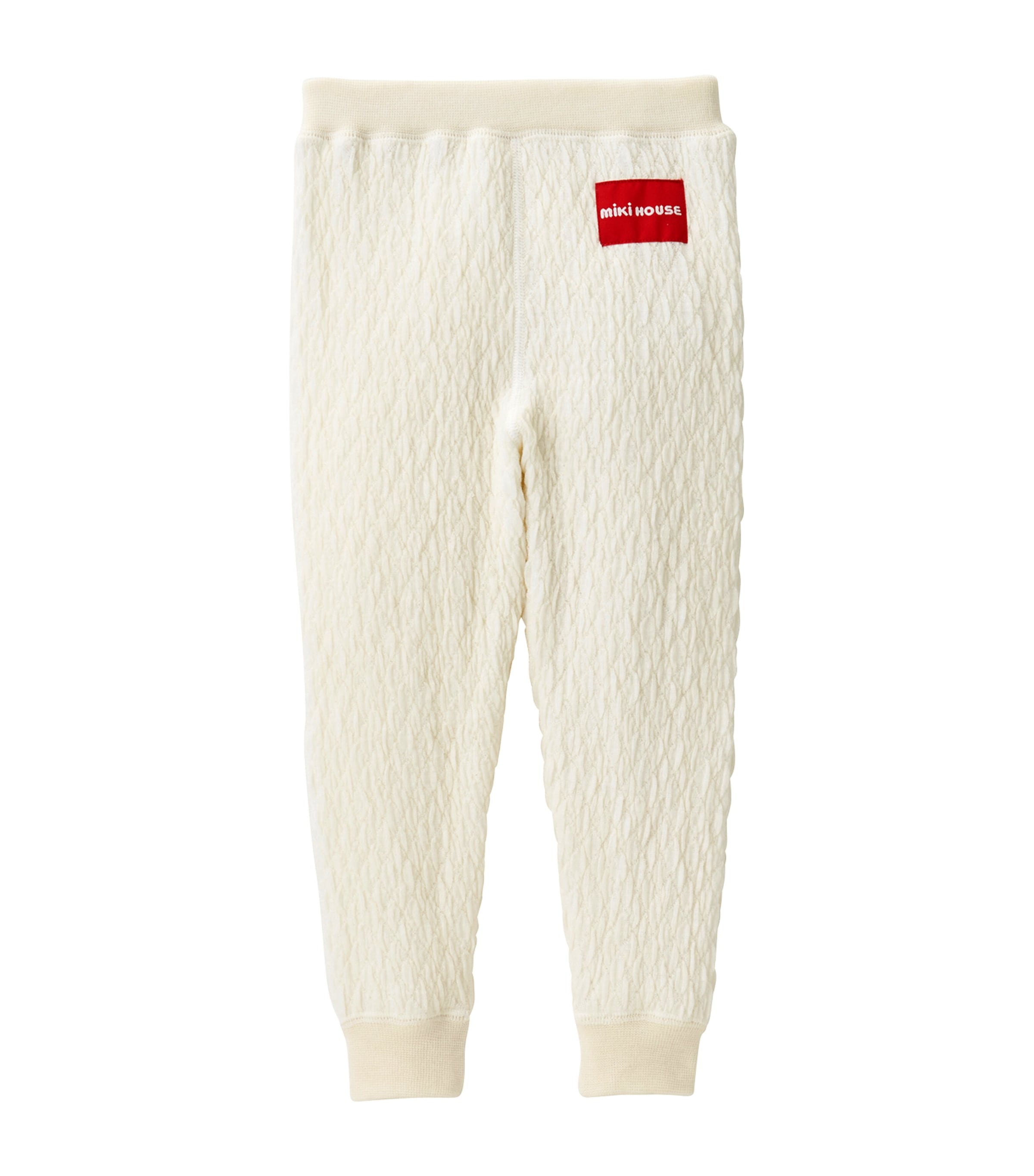 Miki House Kids' Textured Crinkle Leggings In White