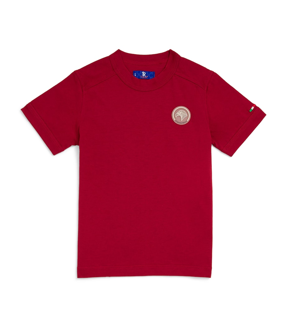Stefano Ricci Kids Cotton-Blend Logo T-Shirt (6-16 Years) Red Image 1