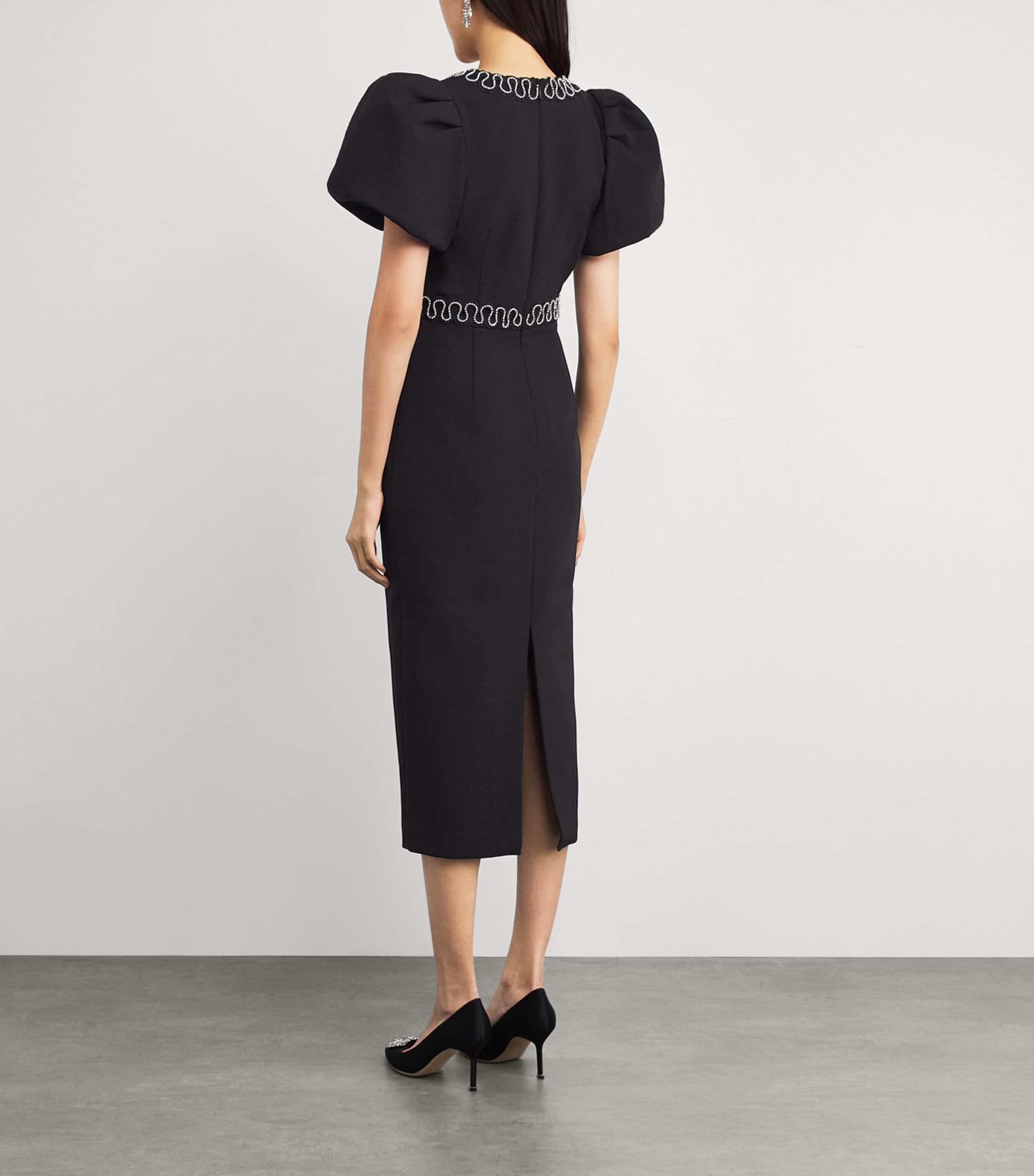 Embellished Nyx Midi Dress BLACK Image 3