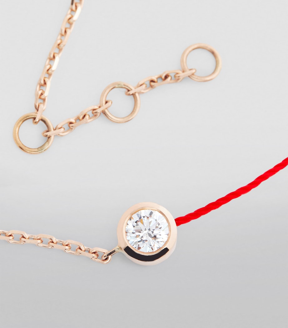Rose Gold and Diamond So Pure Bracelet RG RED THREAD Image 5
