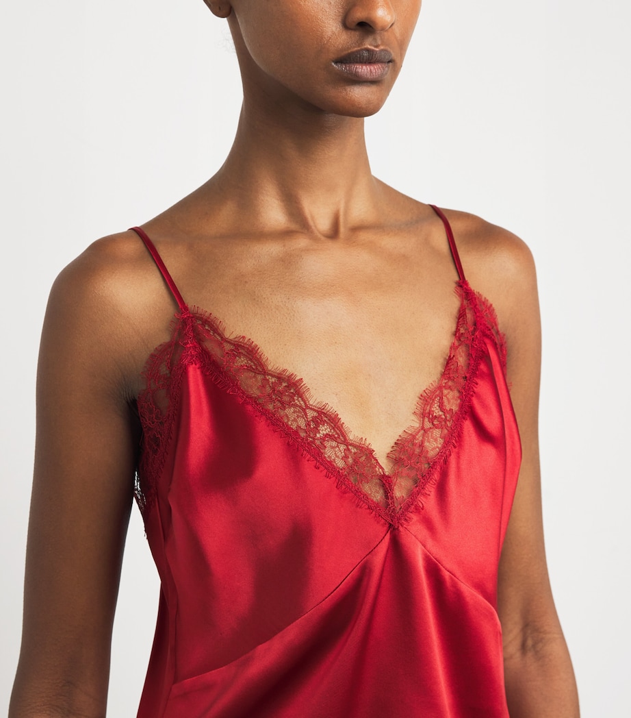 Lace-Trim Cami Top RED 600 Image 6