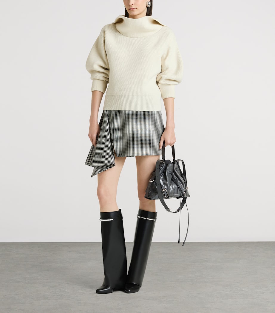 Givenchy Leather Shark Knee-High Boots Image 2