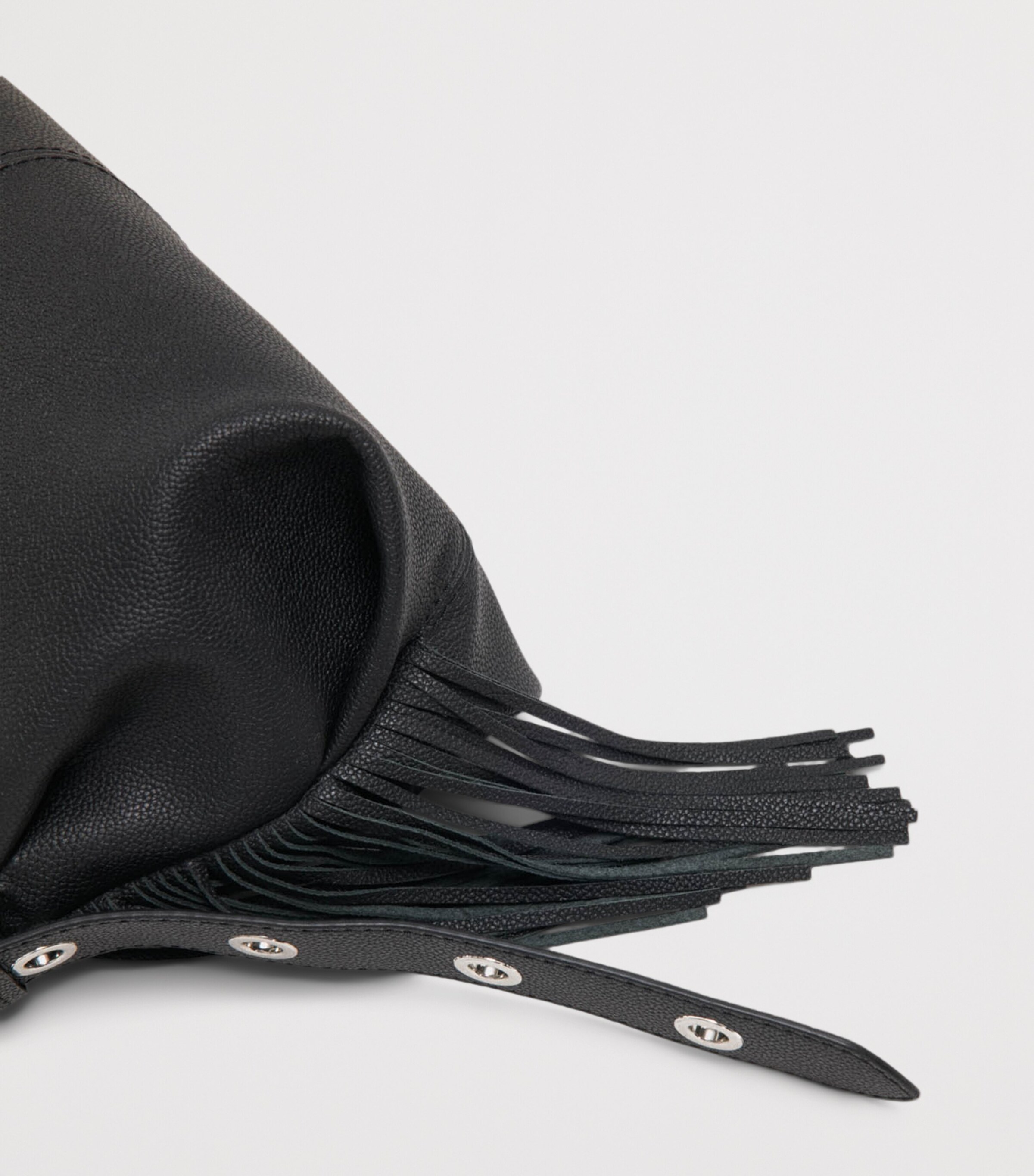 Maje Grained Leather Miss M Shoulder Bag Black Image 7