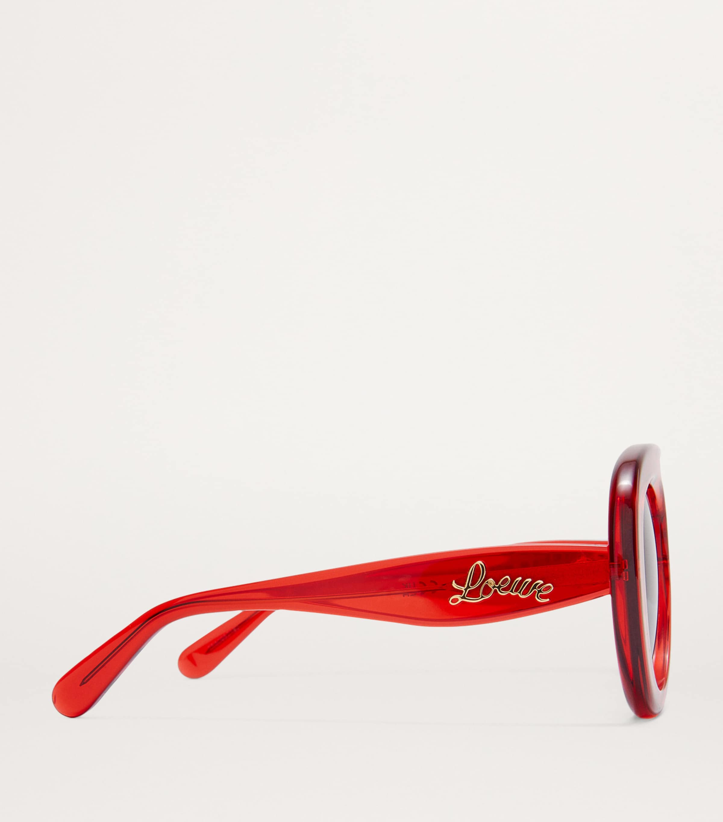 LOEWE Round Spoiler Aviator Sunglasses Transparent Bright R Image 3