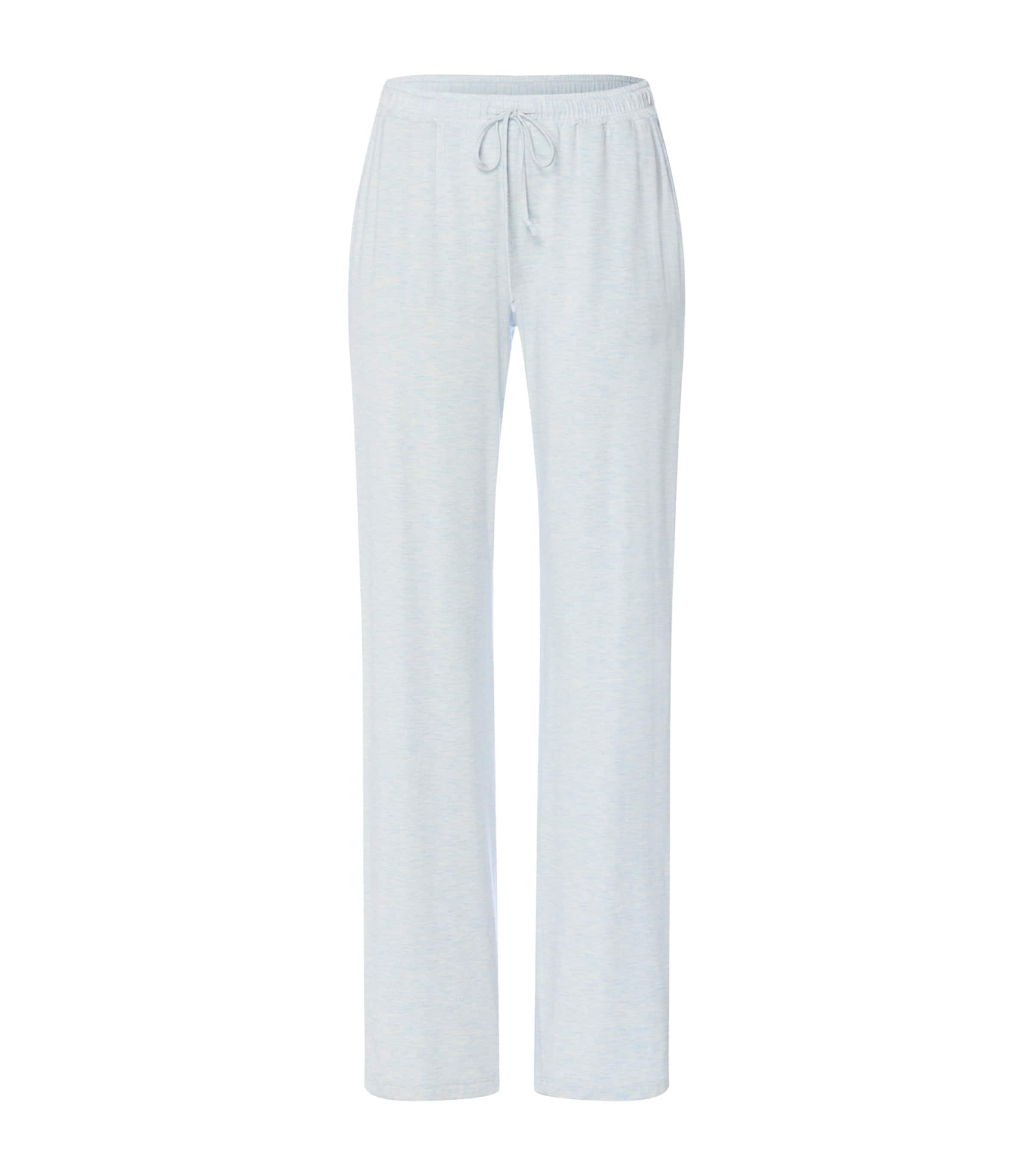 Hanro Womens Natural Elegance Lounge Trousers Watery Blue Melange Image 1