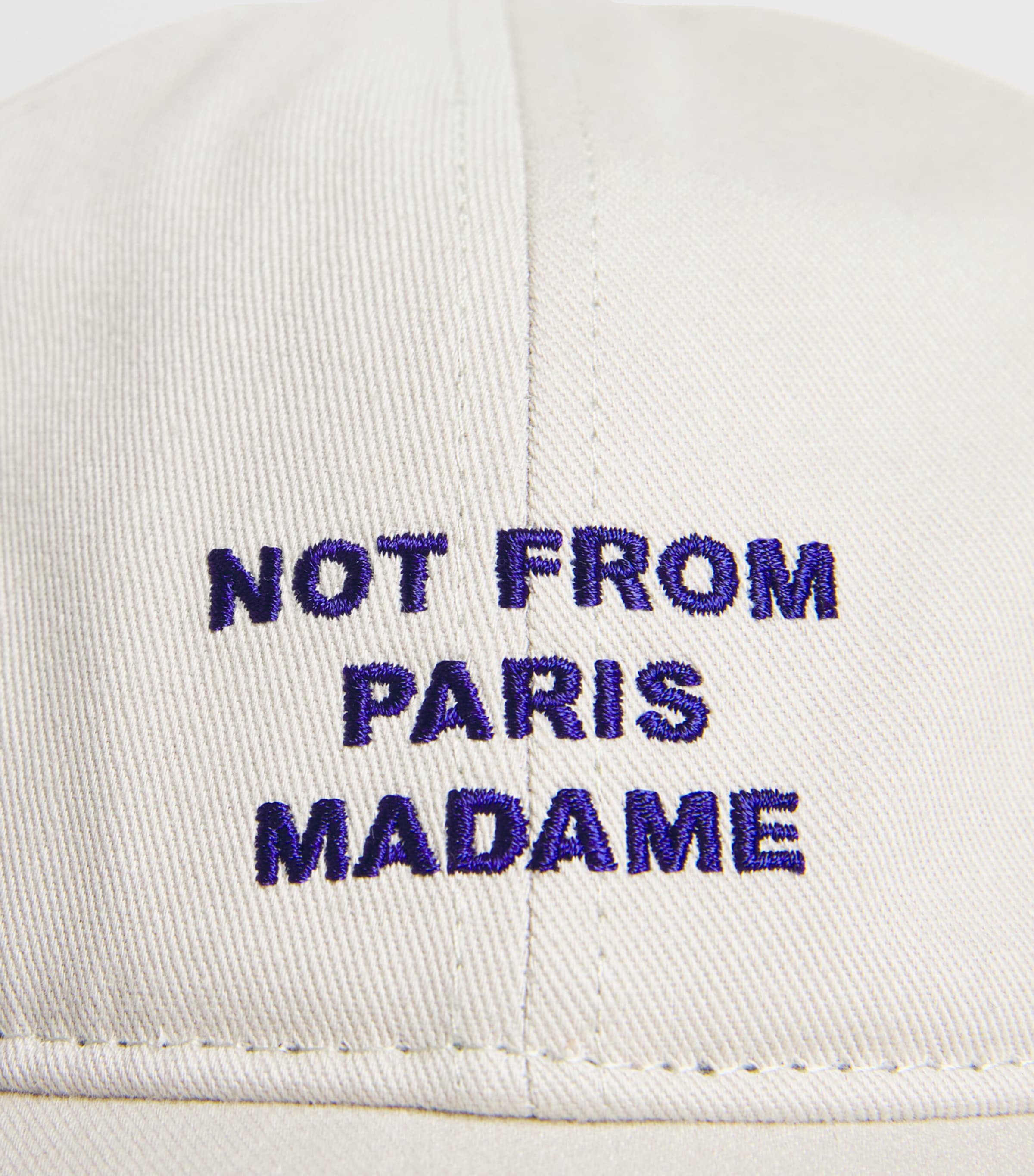 Drôle de Monsieur Cotton Slogan Baseball Cap Grey Image 3
