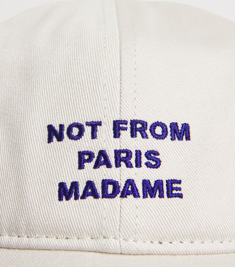 Drôle de Monsieur Cotton Slogan Baseball Cap Grey Image 3