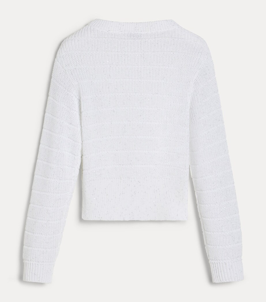 Brunello Cucinelli Kids Womens Cotton-Blend Crew-Neck Sweater (4-6 Years) Image 2