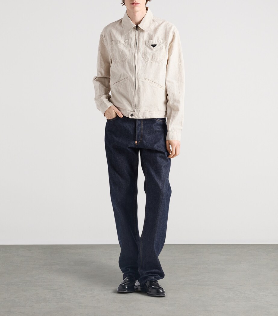 Chambray Cotton Triangle Jacket F0ABR Image 1