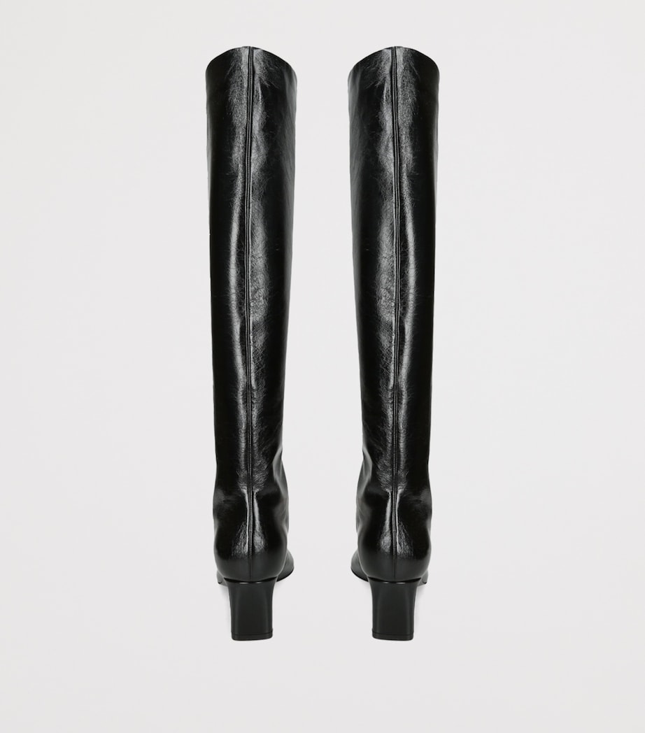 Leather Ona Knee-High Boots 55 BLACK Image 2