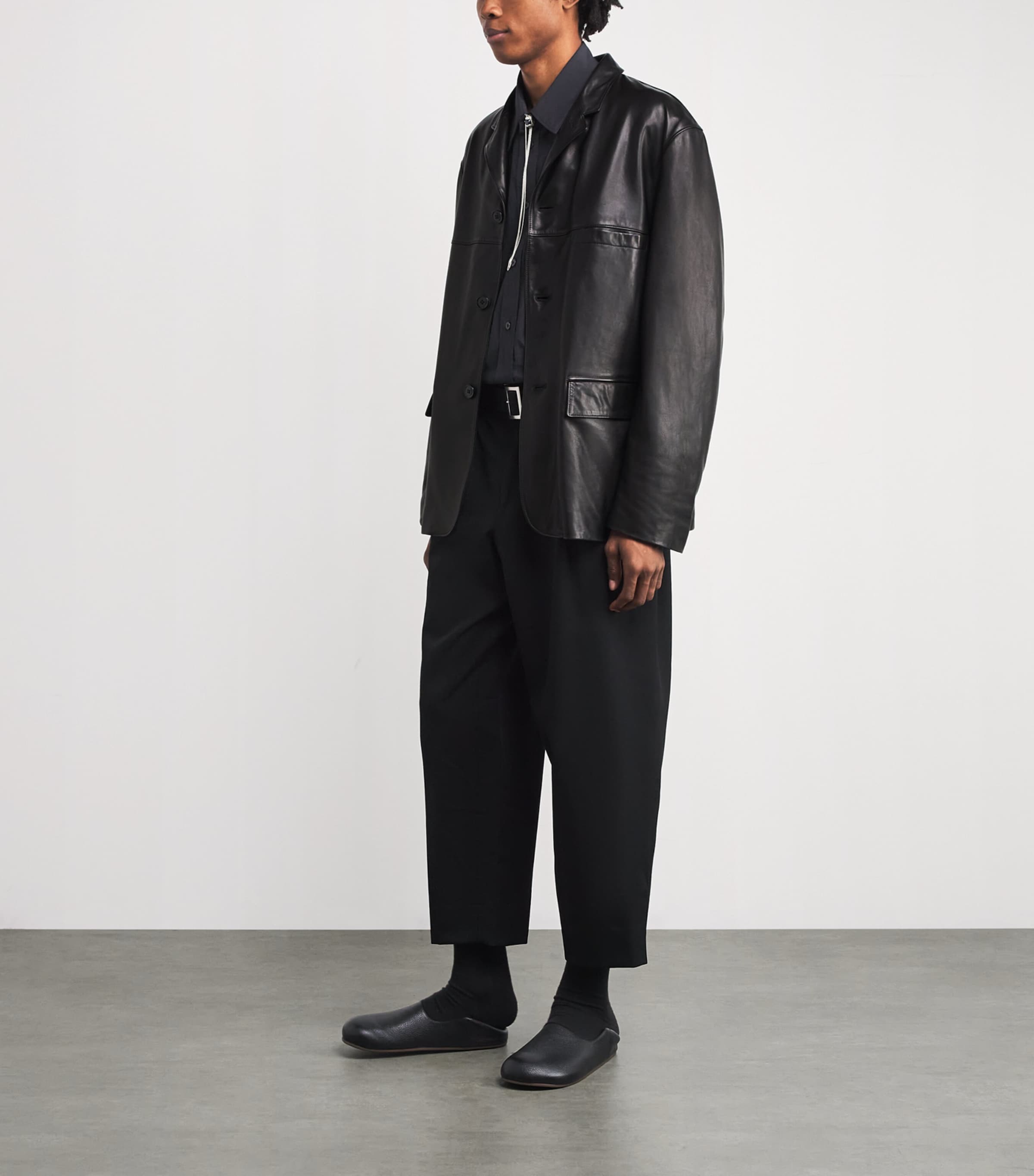 Leather Jacket BK999 BLACK Image 2