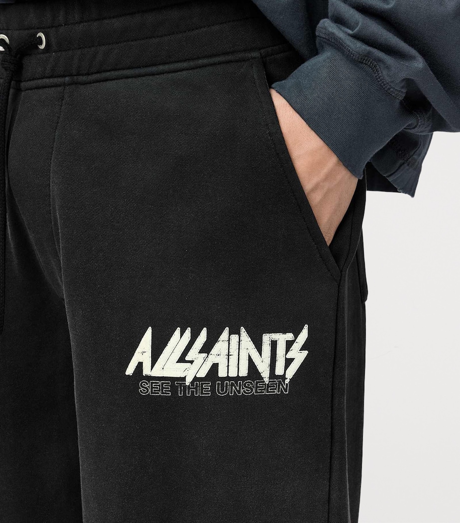 AllSaints Mens Organic Cotton Chromium Sweatpants Washed Black Image 7