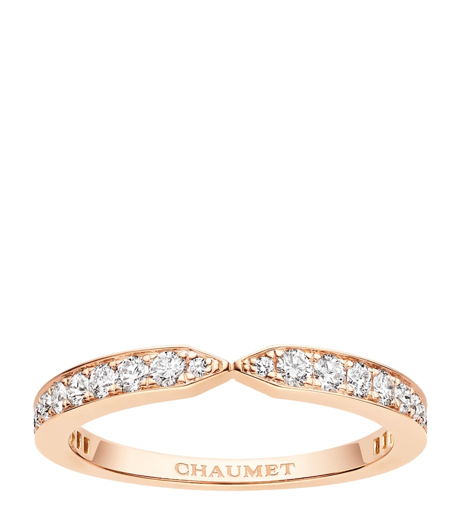 Rose Gold and Diamond Triomphe de Chaumet Wedding Band PINK GOLD Image 1