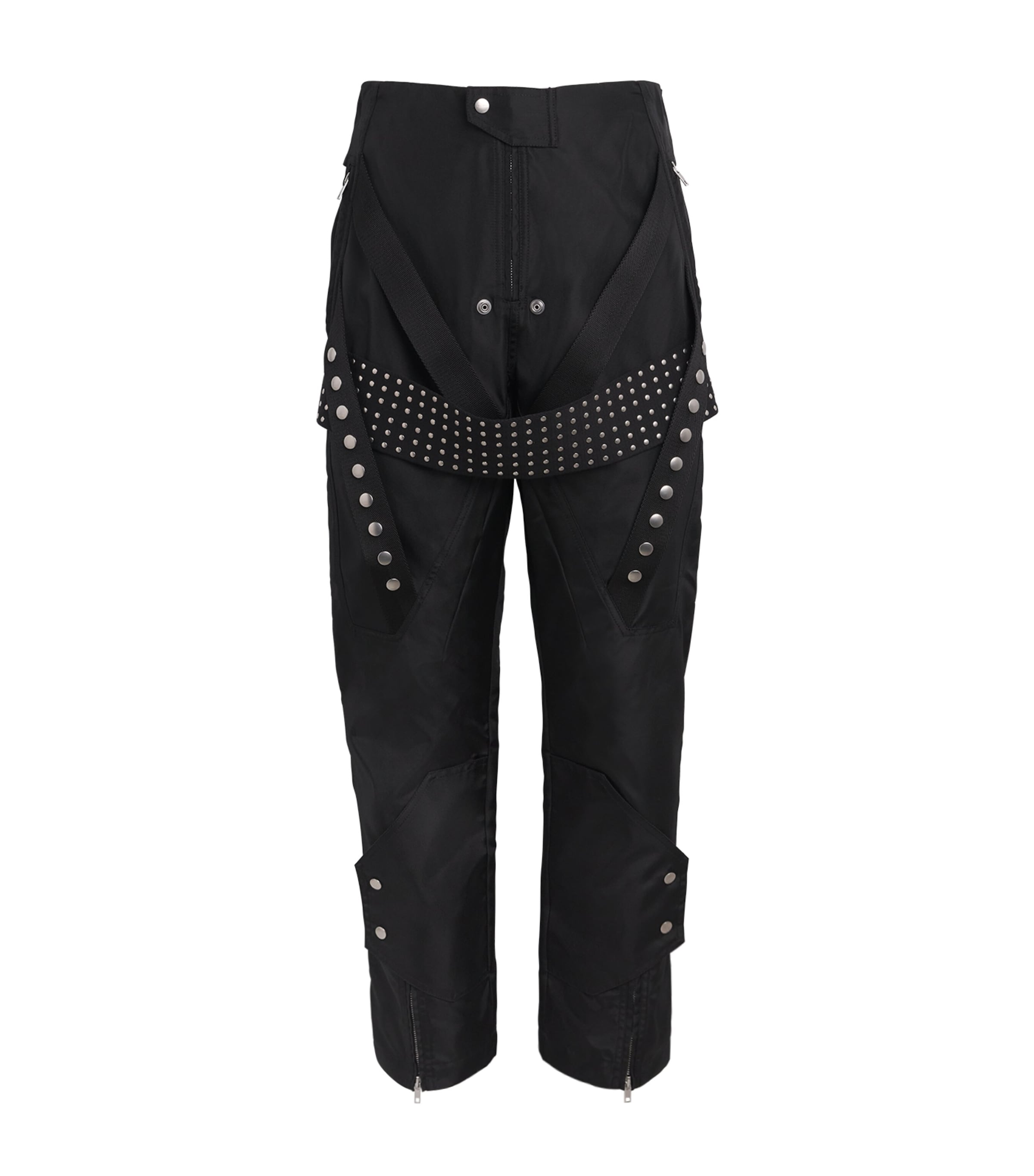 Rick Owens Mens Megastrapped Moto Trousers Black Image 1