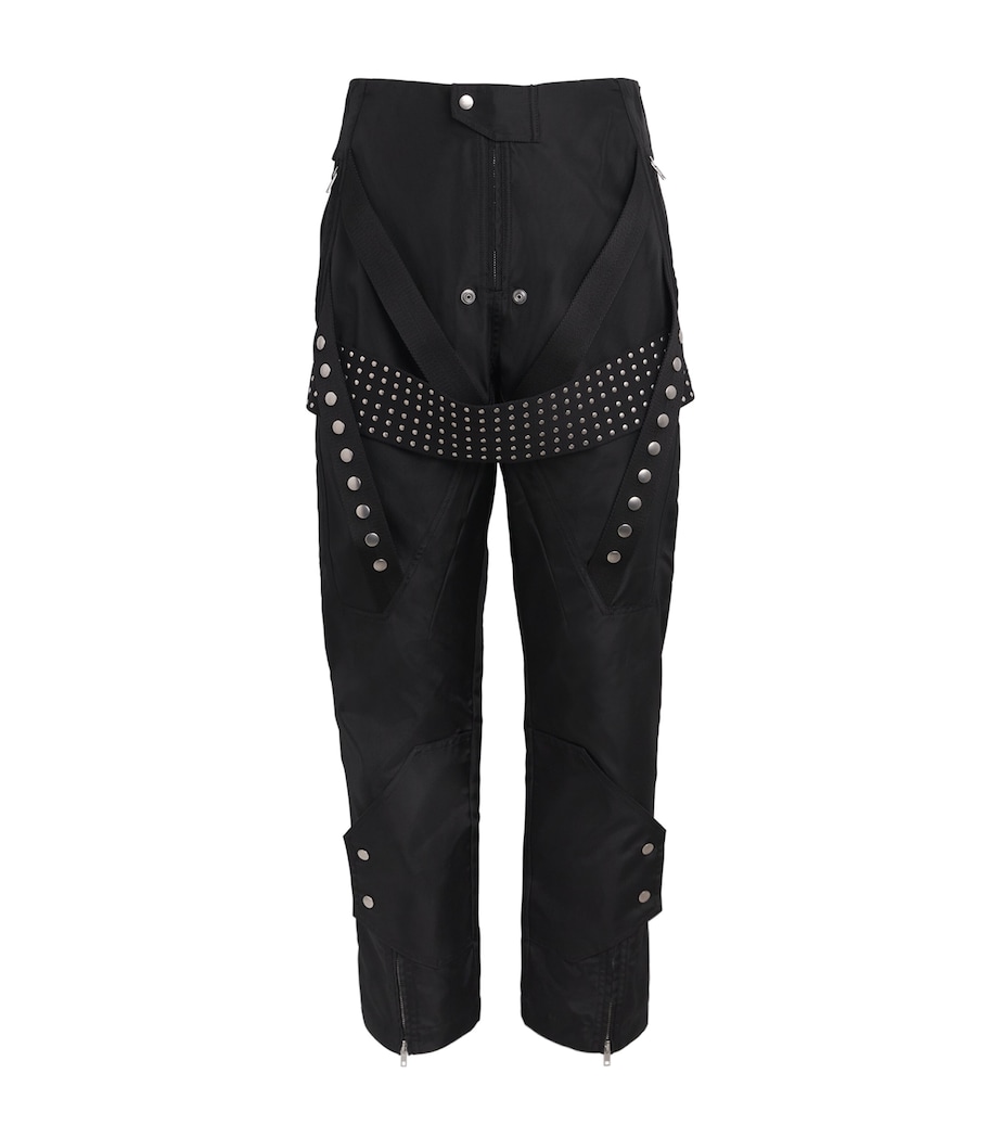 Rick Owens Mens Megastrapped Moto Trousers Black Image 1