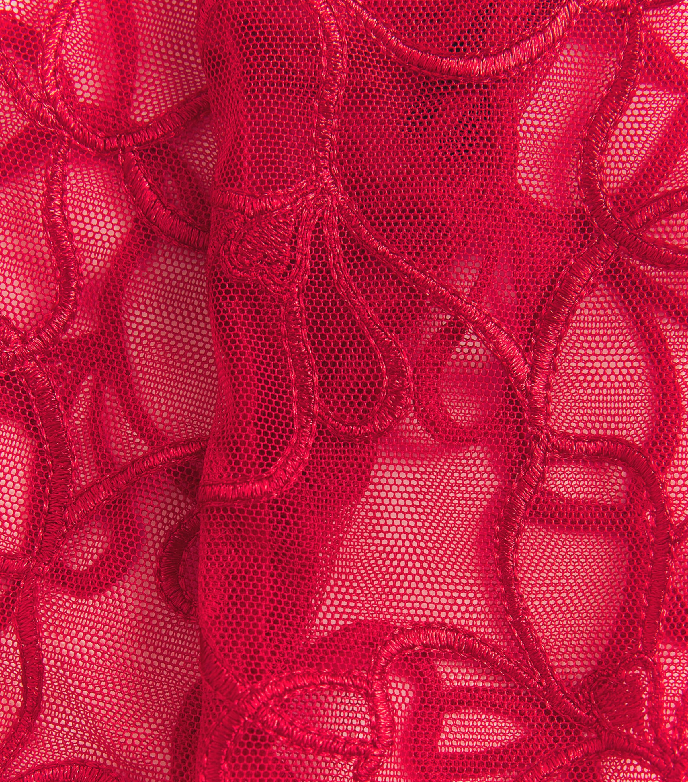 Tulle Petite Chou Fingerless Gloves RED 600 Image 3