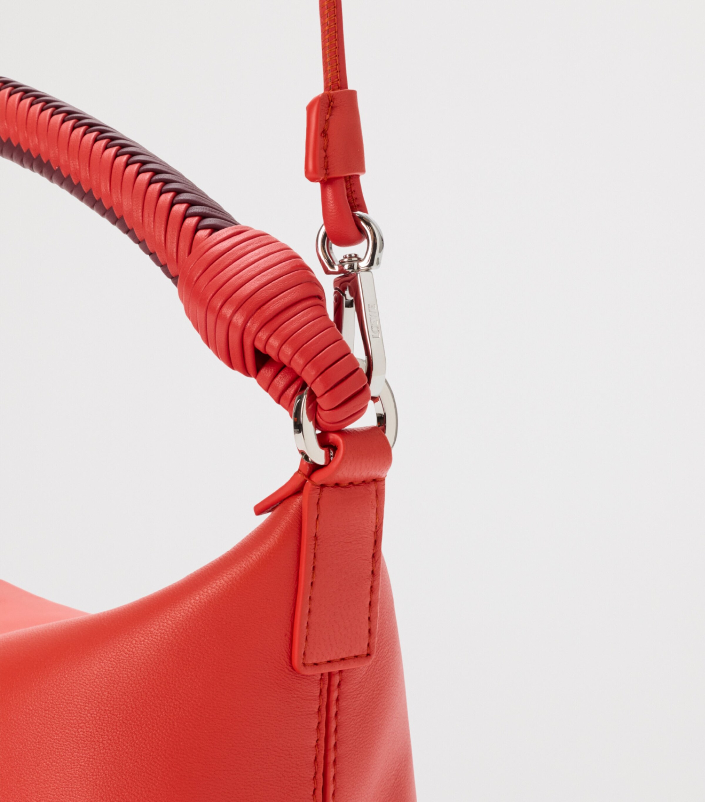 LOEWE Lambskin Cala Top-Handle Bag Sunrise Orange/pink Image 10
