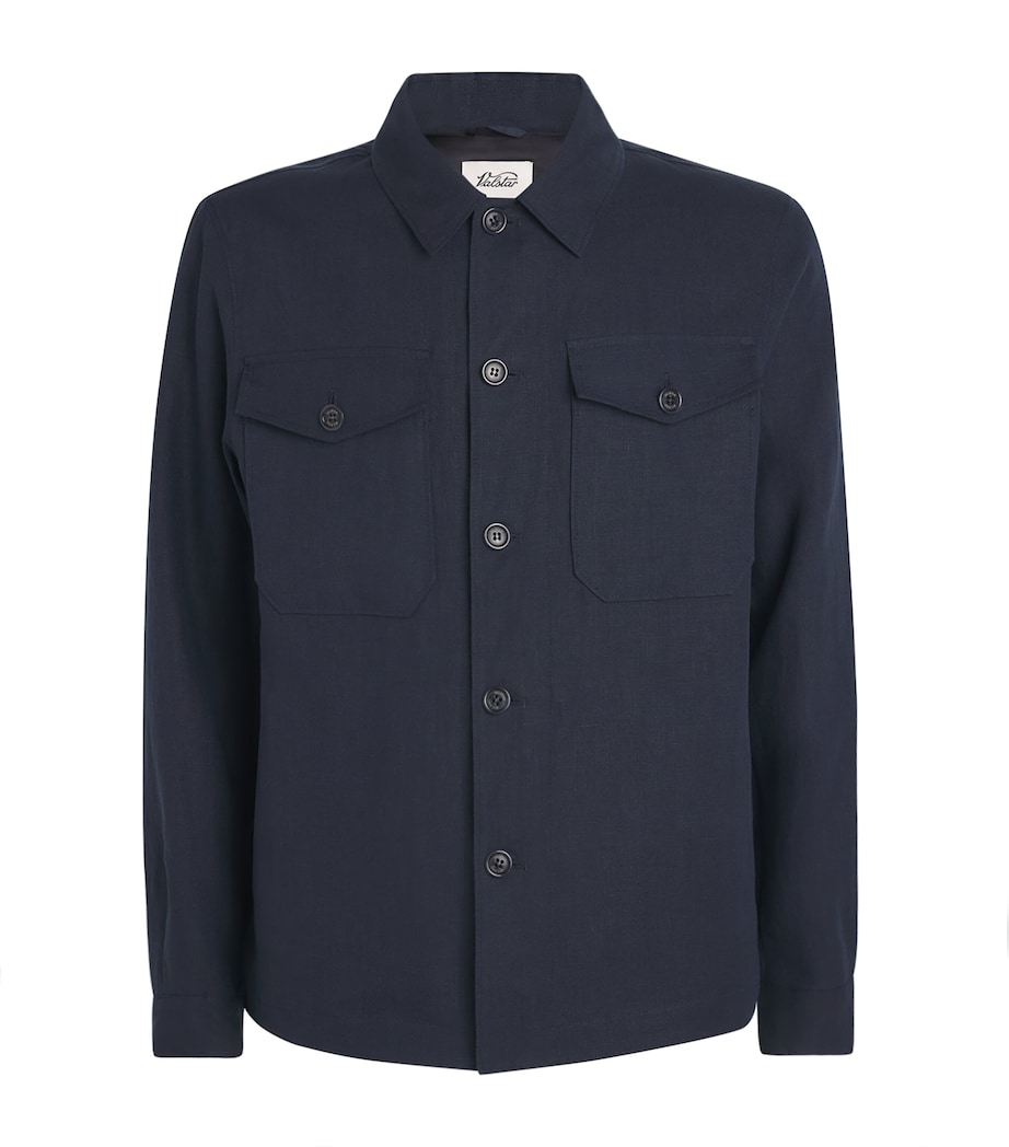 Valstar Mens Linen Overshirt Notte Image 1