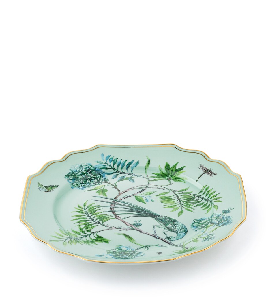 Set of 2 Secret Garden Dinner Plates (27cm) KELLY GREEN Image 8