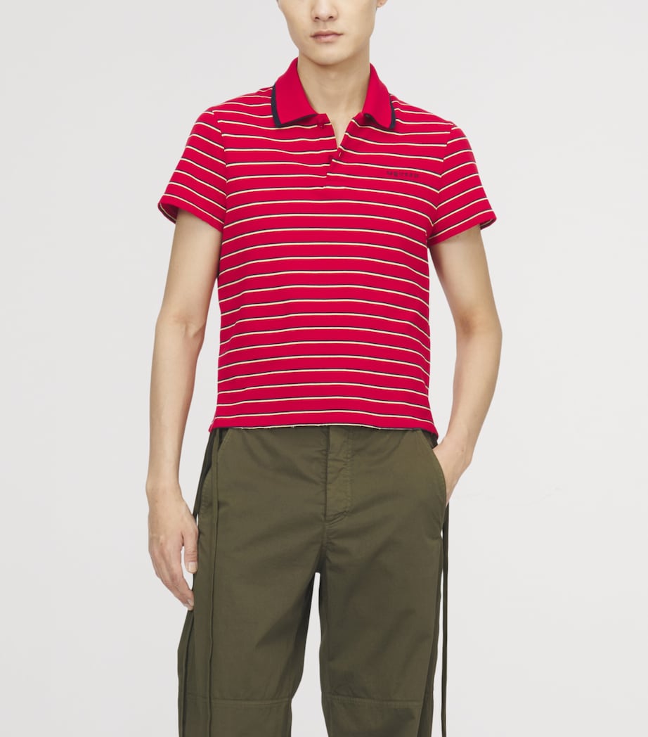 McQueen Mens Stripe Polo Shirt Image 5