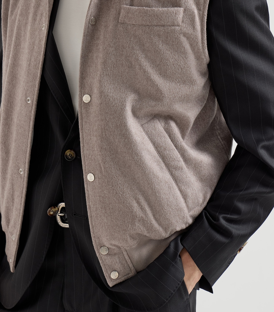 Brunello Cucinelli Mens Cashmere Padded Gilet Image 6