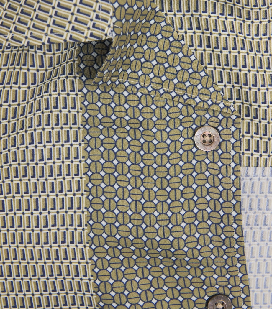CHÉ Mens Printed Berkeley Shirt Dark Olive Image 6