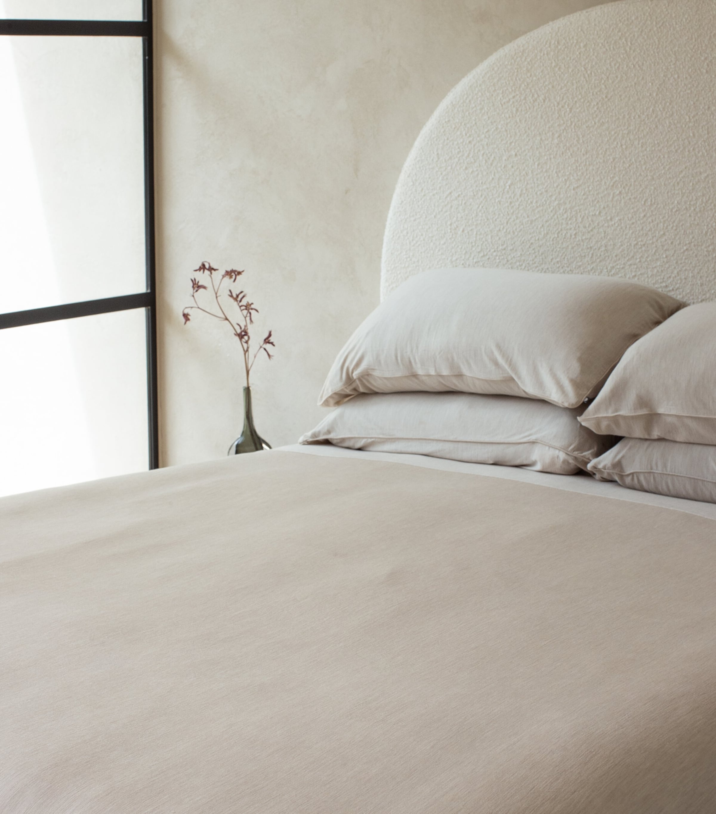 SHLEEP Merino Jersey Super King Duvet Cover (260cm x 220cm) Tropical Sand Image 3