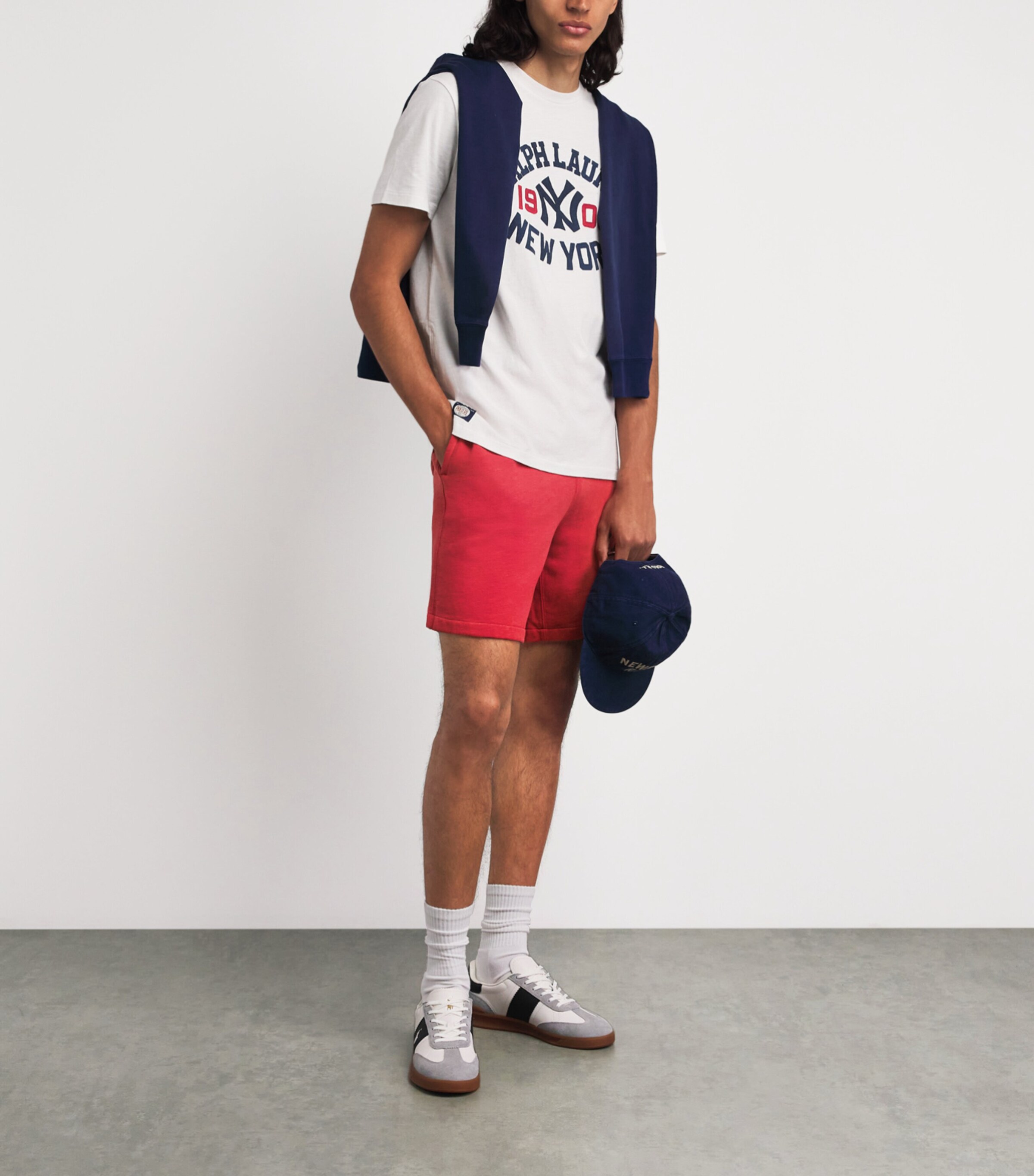 Polo Ralph Lauren Mens x Yankees Cotton Shorts Sunrise Red Image 2