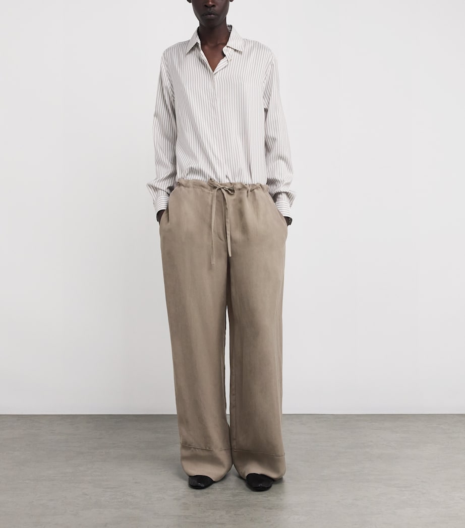 Enea Toile Wide-Leg Trousers TAUPE Image 2