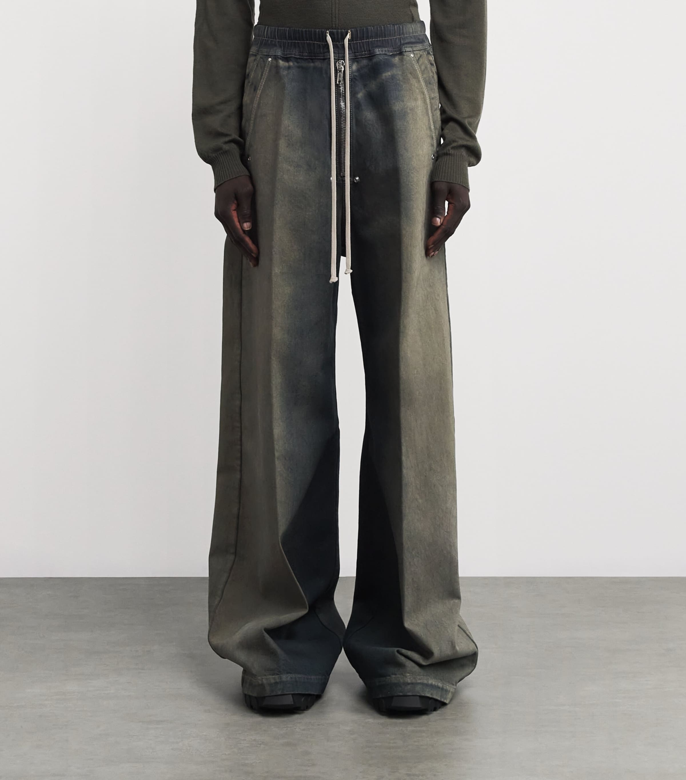 Cotton Bela Wide-Leg Trousers DARKDUST DEGRADE Image 3