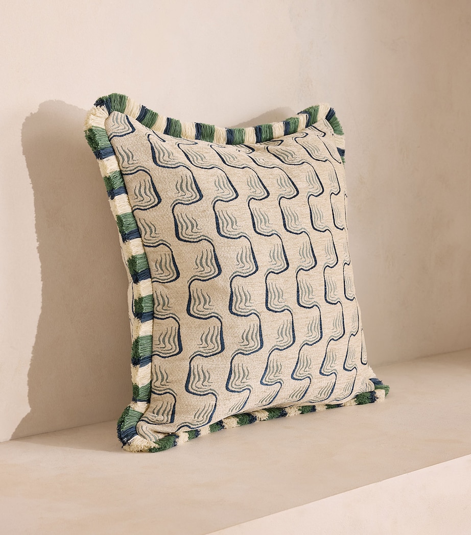 Soho Home Jacquard Theron Cushion (50cm x 50cm) Green Image 2