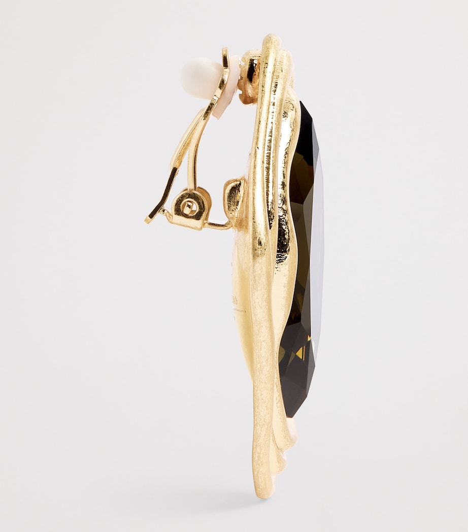 Faux Pearl And Crystal Earrings GOLD Image 3