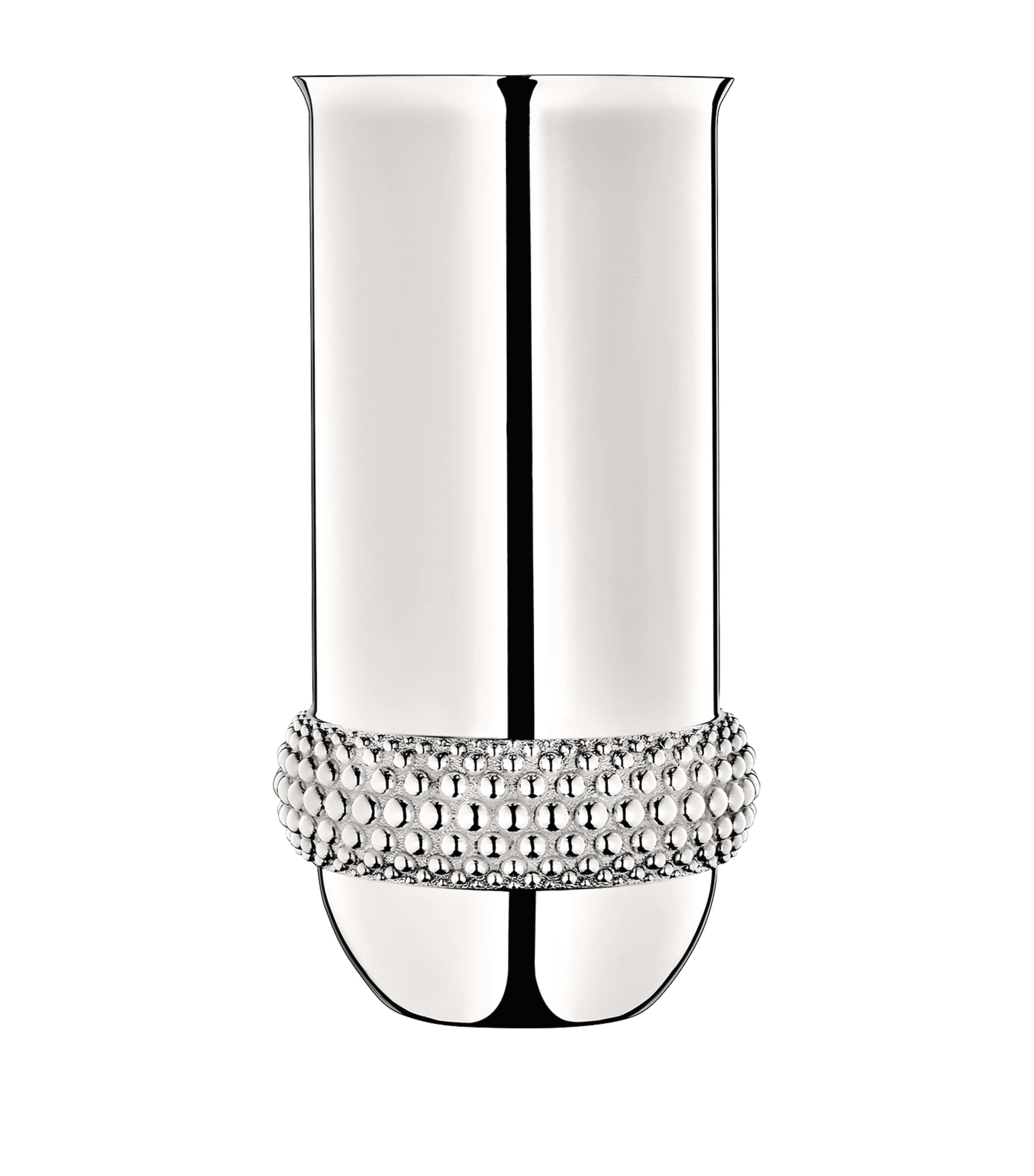 Christofle Silver-plated Perles Vase In Silver