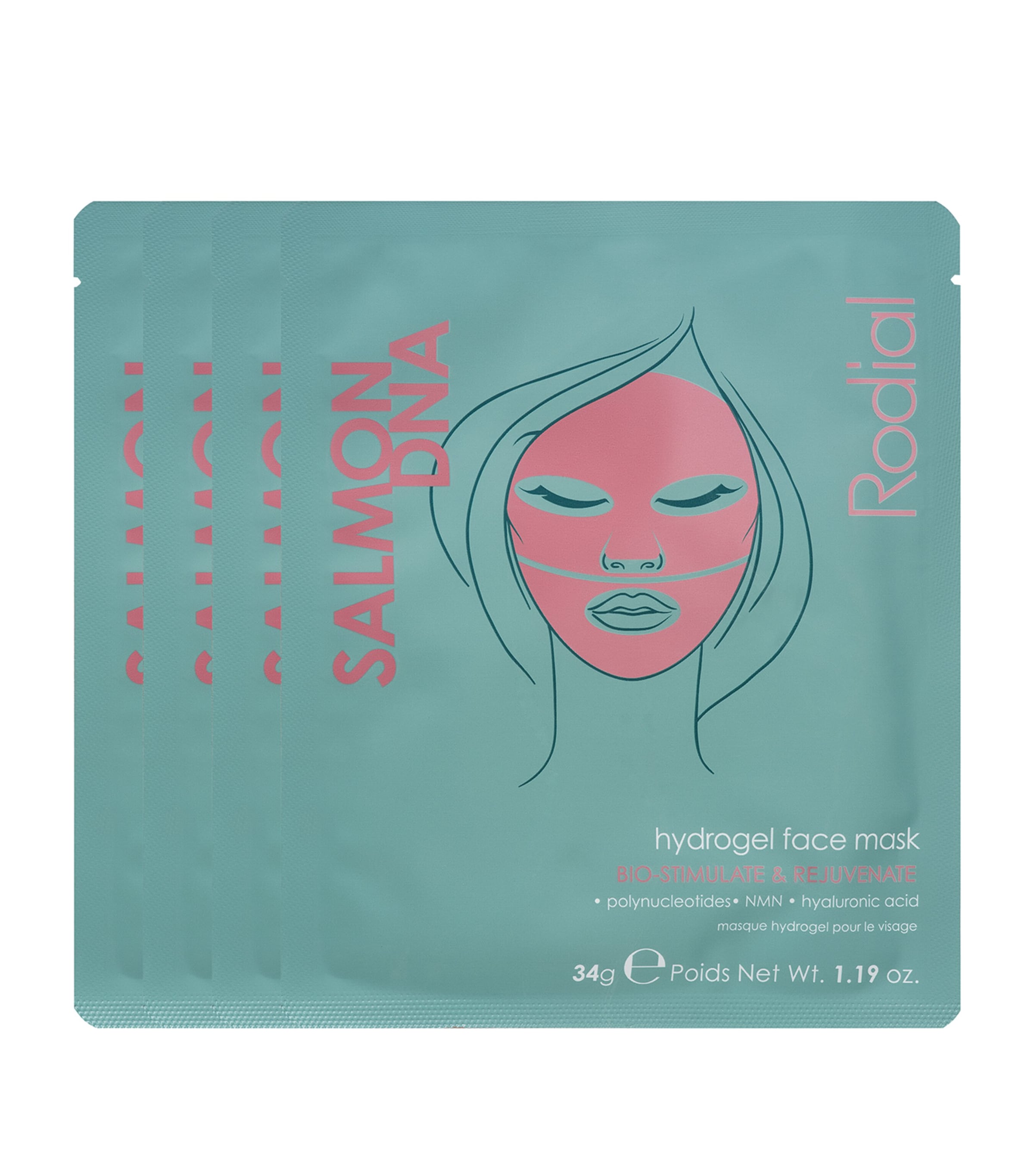 Rodial Salmon DNA Hydrogel Face Mask (Pack of 4) Image 1