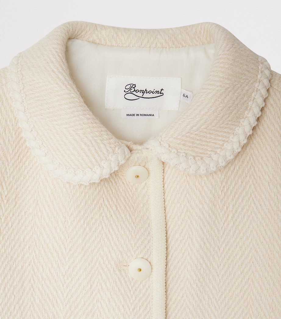 Cotton-Wool Collared Jacket (4-8 Years) ECRU Image 3
