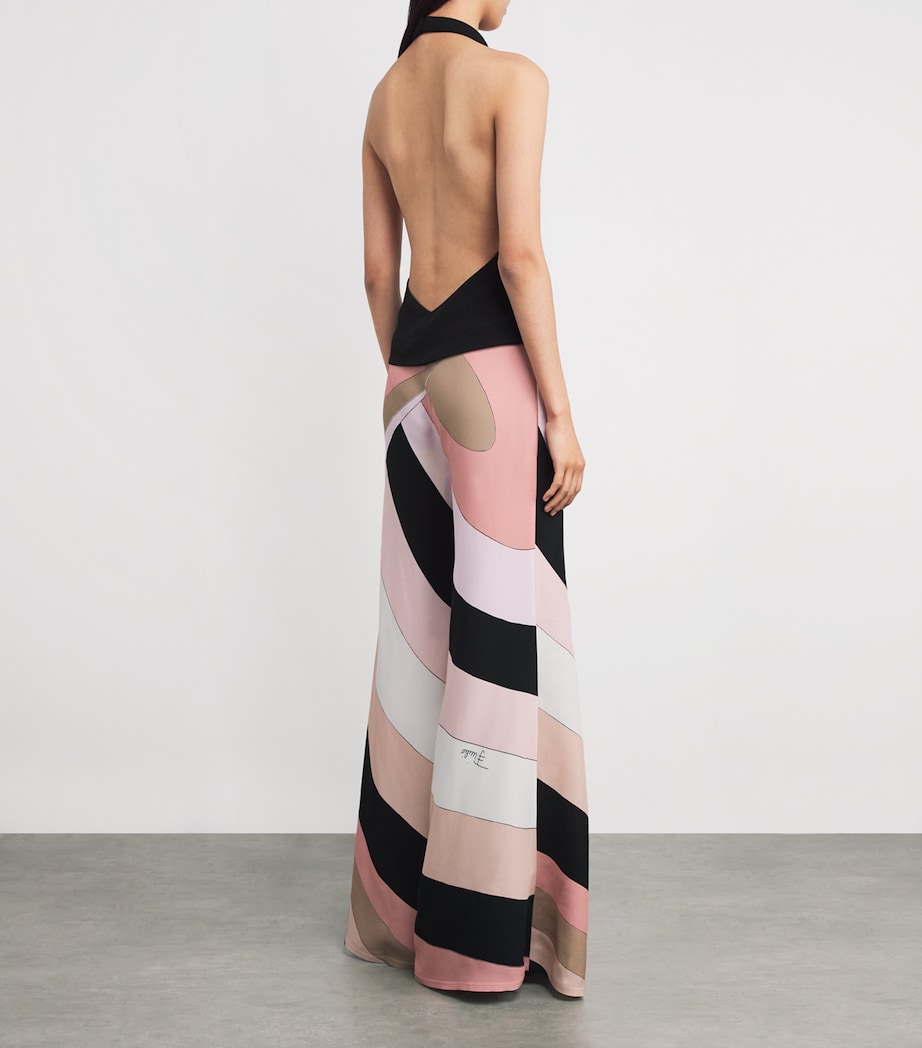 Iride Print Halterneck Jumpsuit 999 NERO Image 3