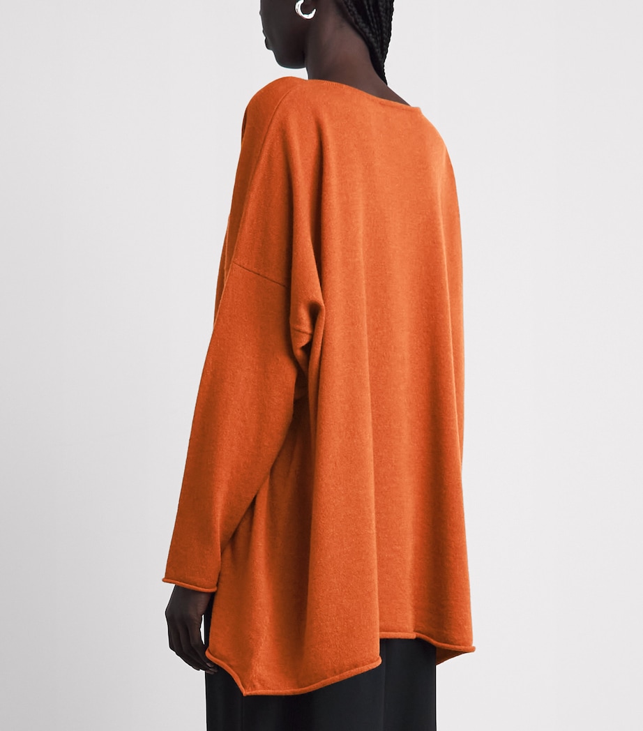 Eskandar Womens Cashmere Sweater Rust Image 5