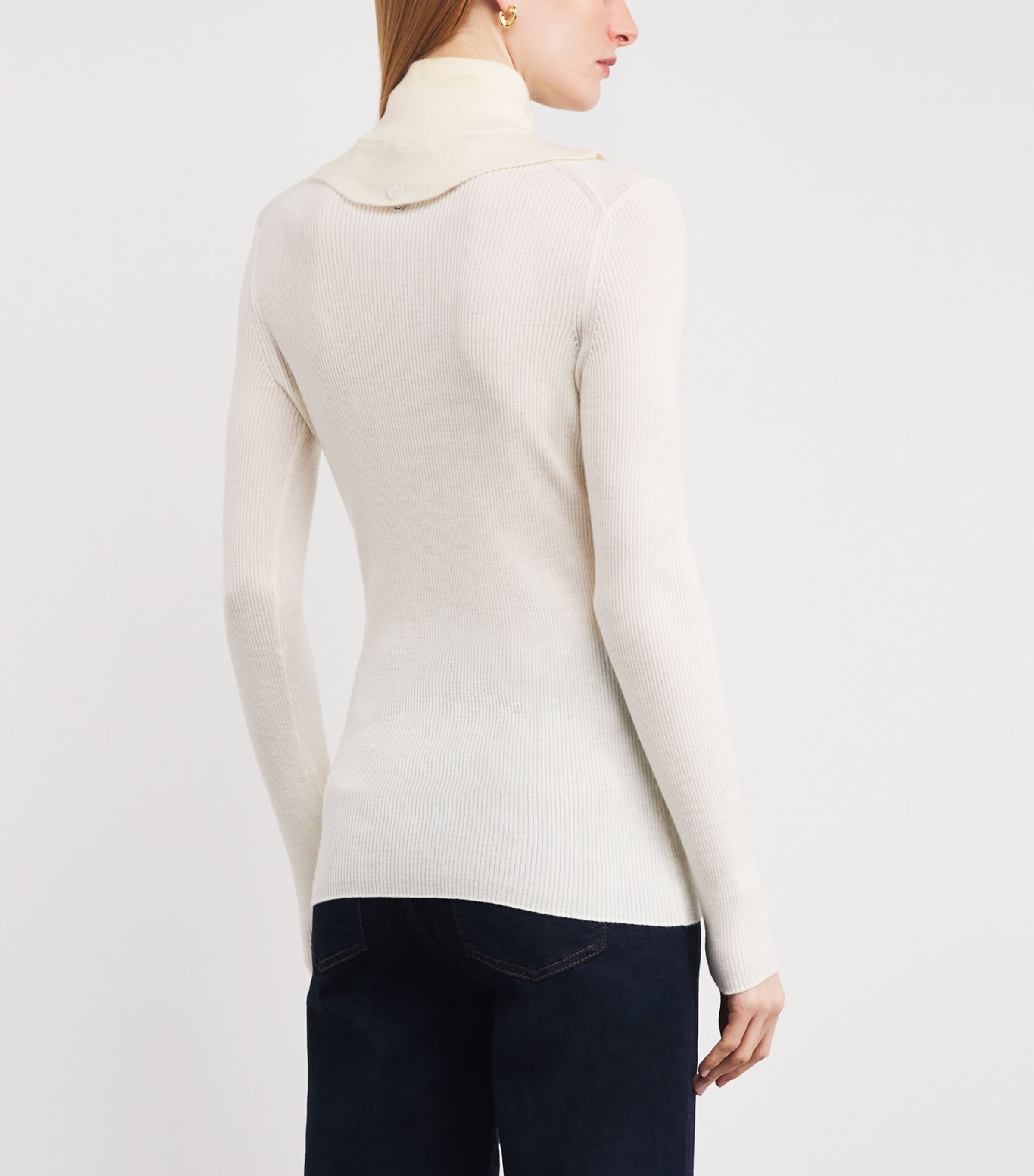 Merino Wool-Cashmere Uptown Dickey IVRY Image 4
