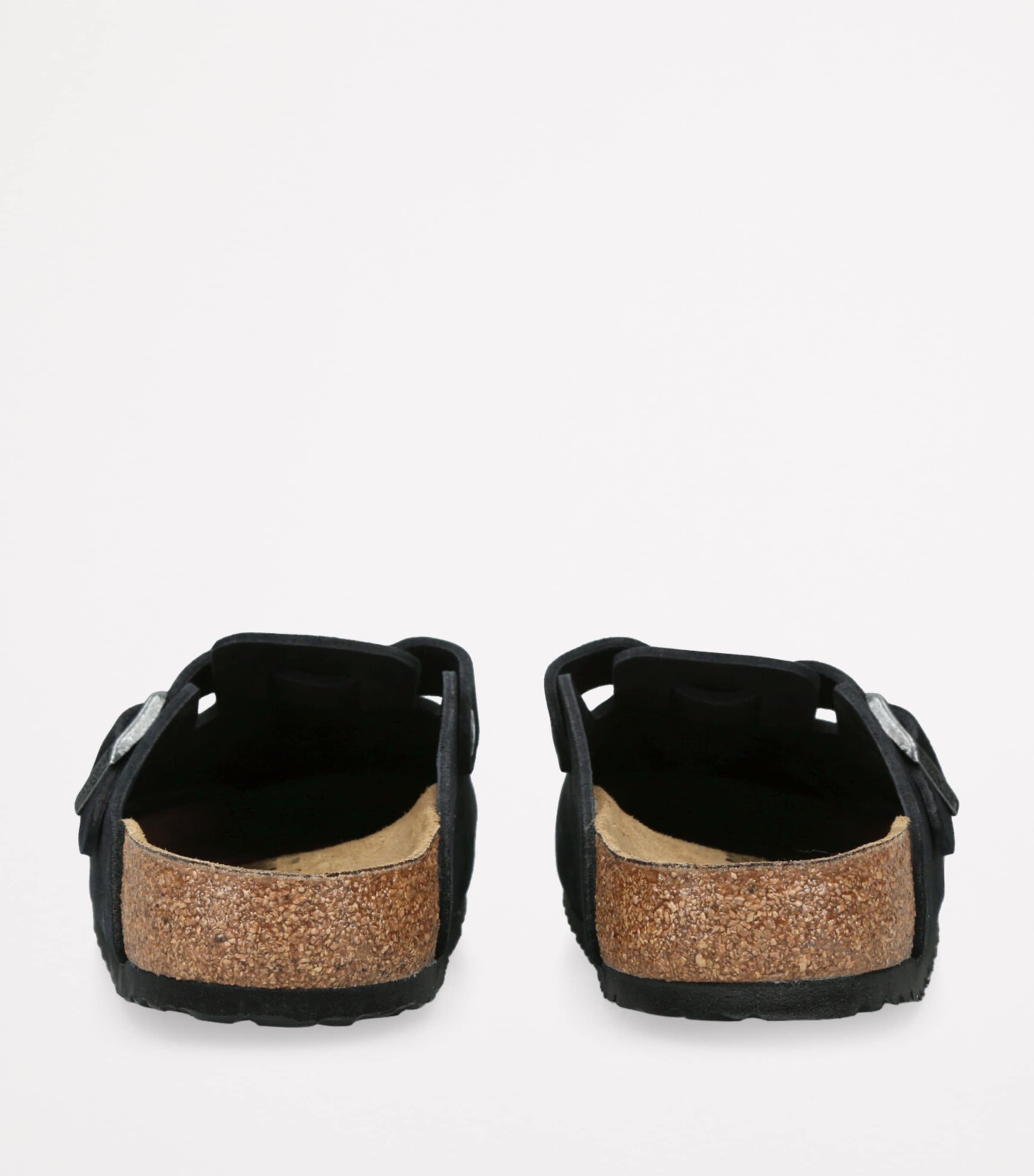 Suede Boston Clogs BLACK Image 2
