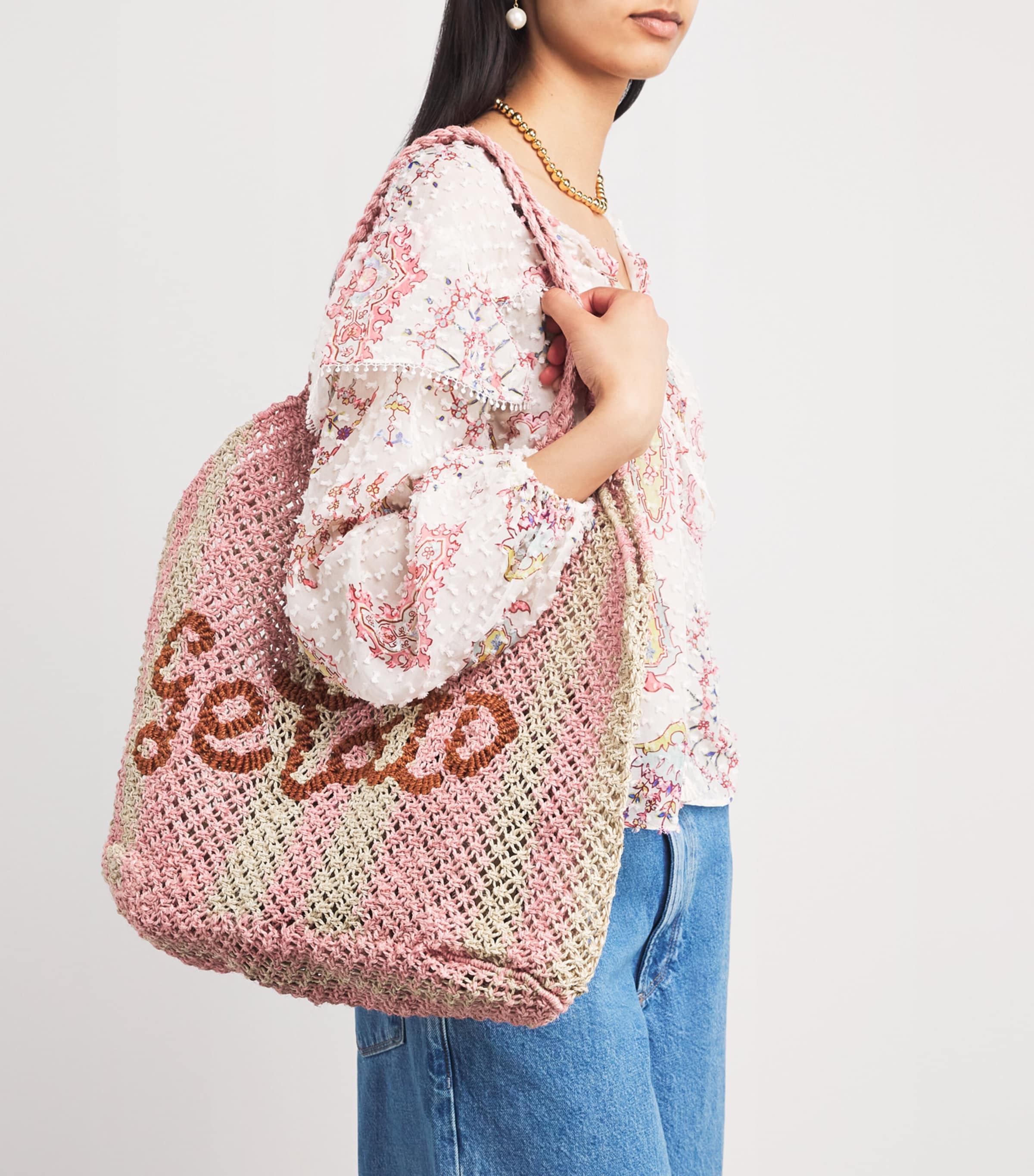 Jute Gelato Tote Bag NATURAL ROSE Image 5