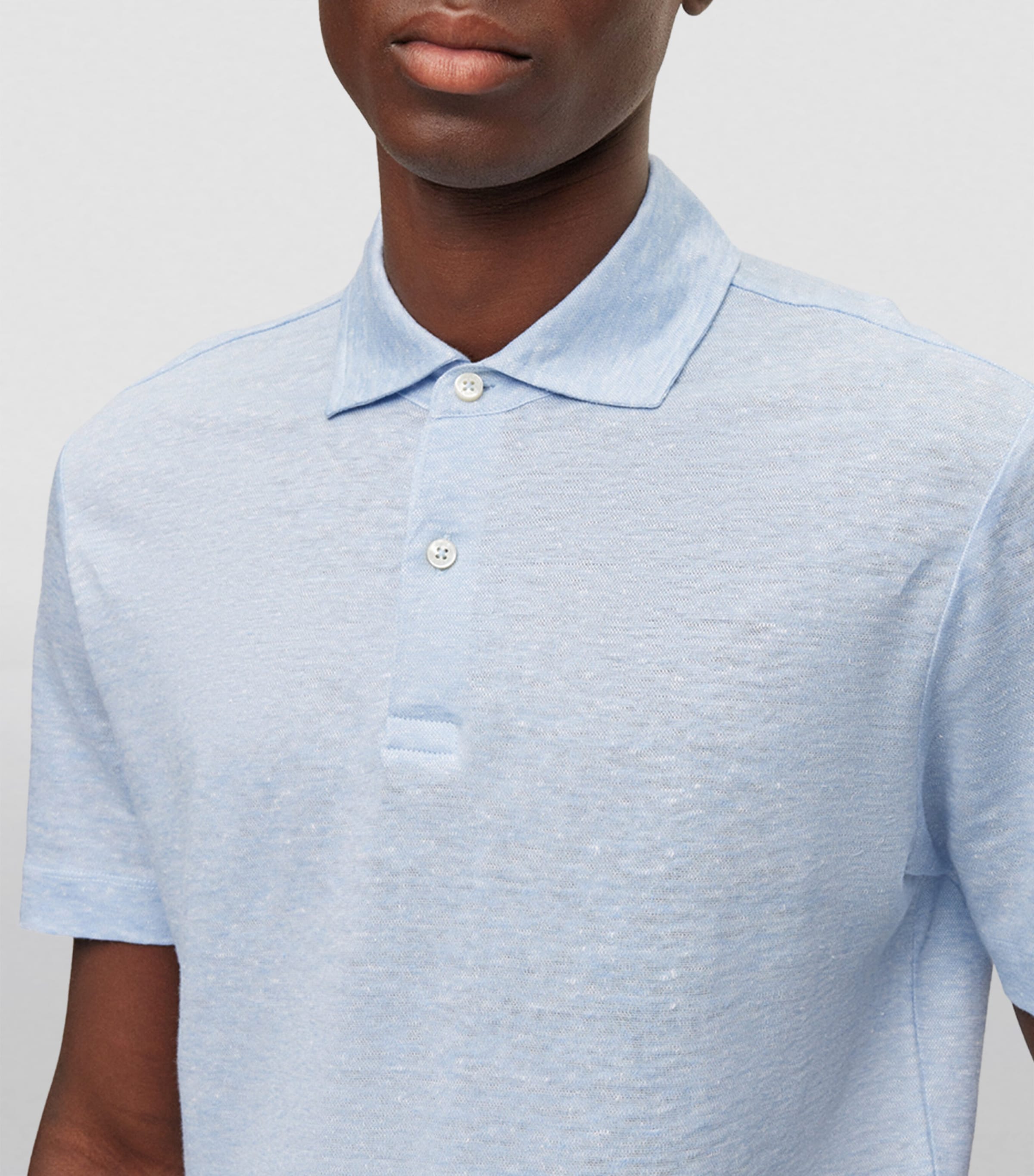 Linen Polo Shirt 492 Image 5