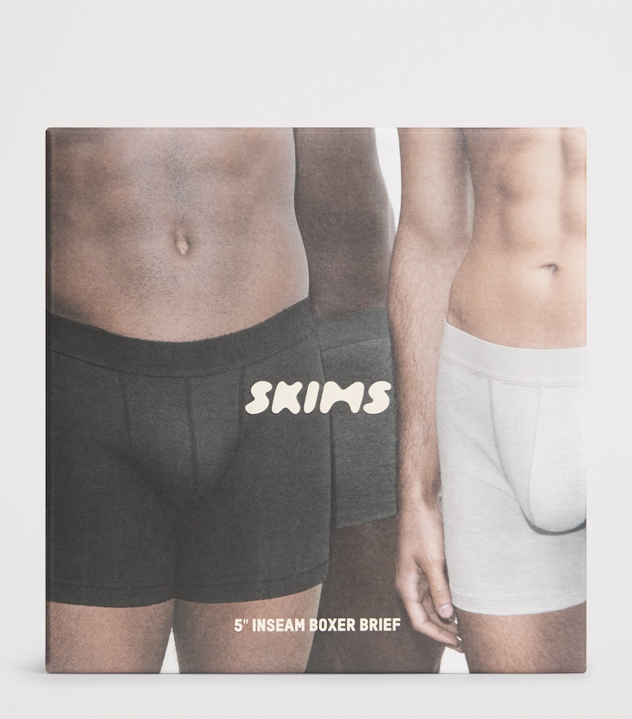 Stretch-Jersey Boxer Briefs (Pack of 3) STONE MULTI Image 4