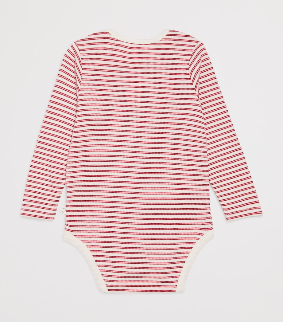 Bamboo-Blend Stripe Bodysuit (3-18 Months) RED STRIPE Image 2