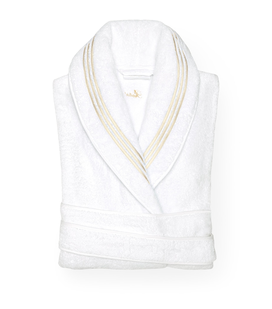 Cotton Tre Righ Robe (Small) WHITE/BEIGE Image 1