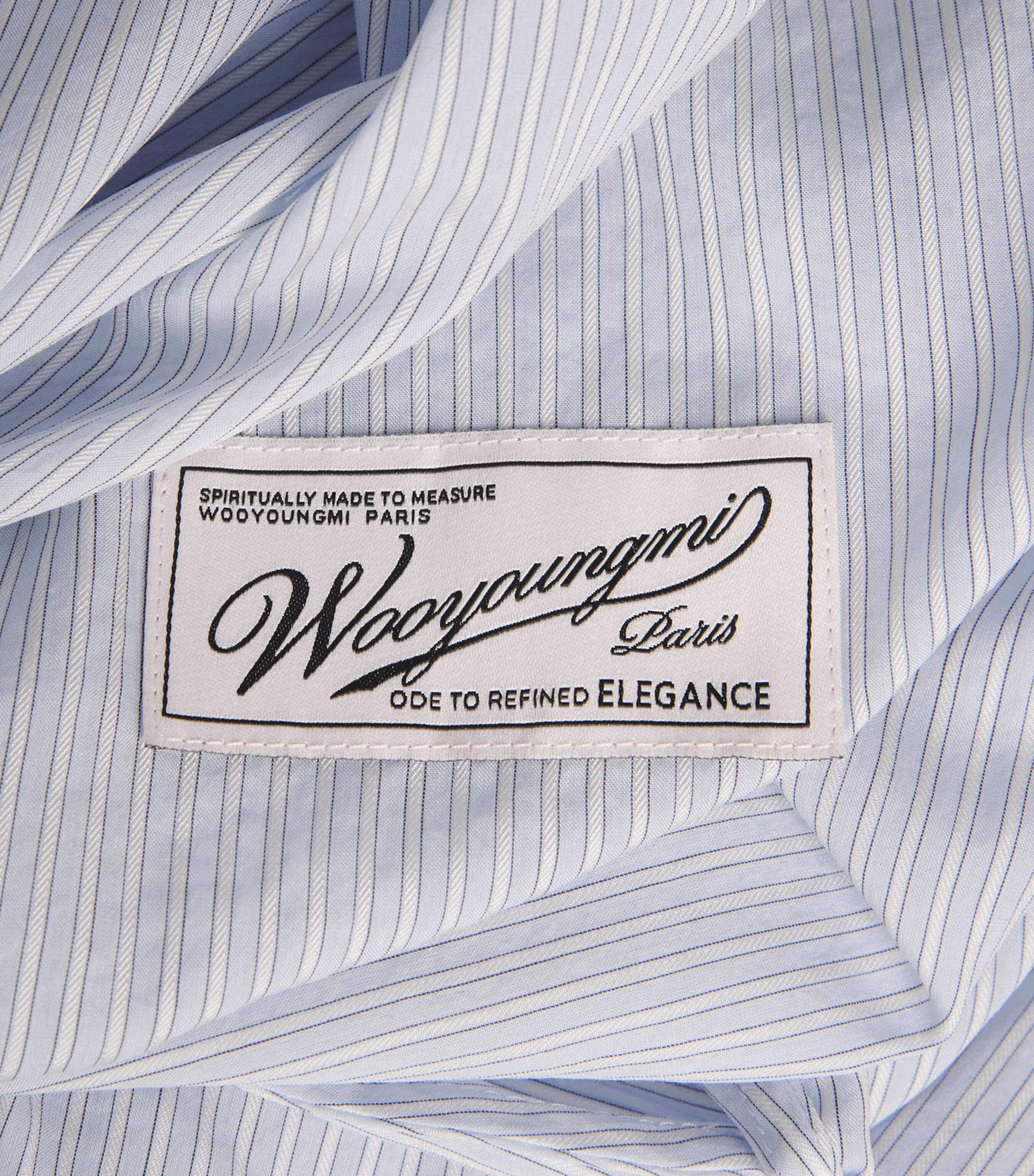 Wooyoungmi Mens Stripe Zip-Up Shirt Blue Image 6