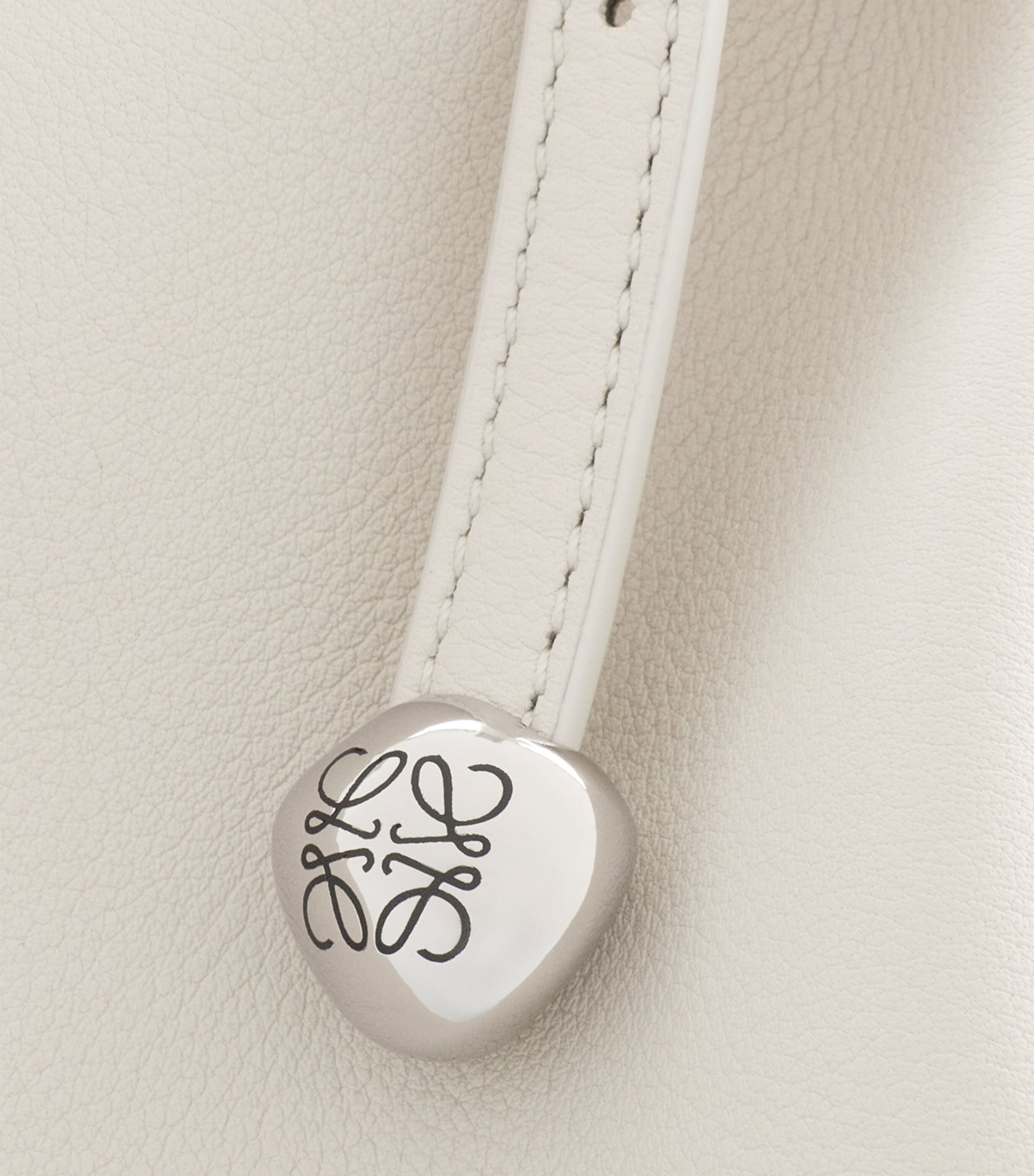 LOEWE Mini Leather Scarf Shoulder Bag Soft White Image 8